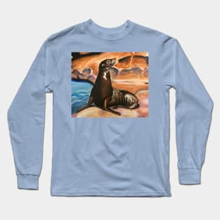 Sea Lion Painting Long Sleeve T-Shirt